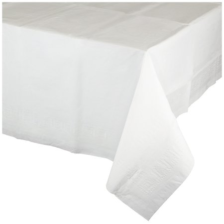 TOUCH OF COLOR White Paper Tablecloth, 108"x54", 6PK 710241